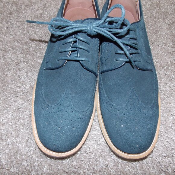 Land's End Blue Suede Oxford Size 10 - Picture 7 of 11